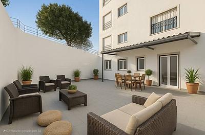Renovated 2-bedroom apartment with 86m² terrace and garage, Casal de Cambra